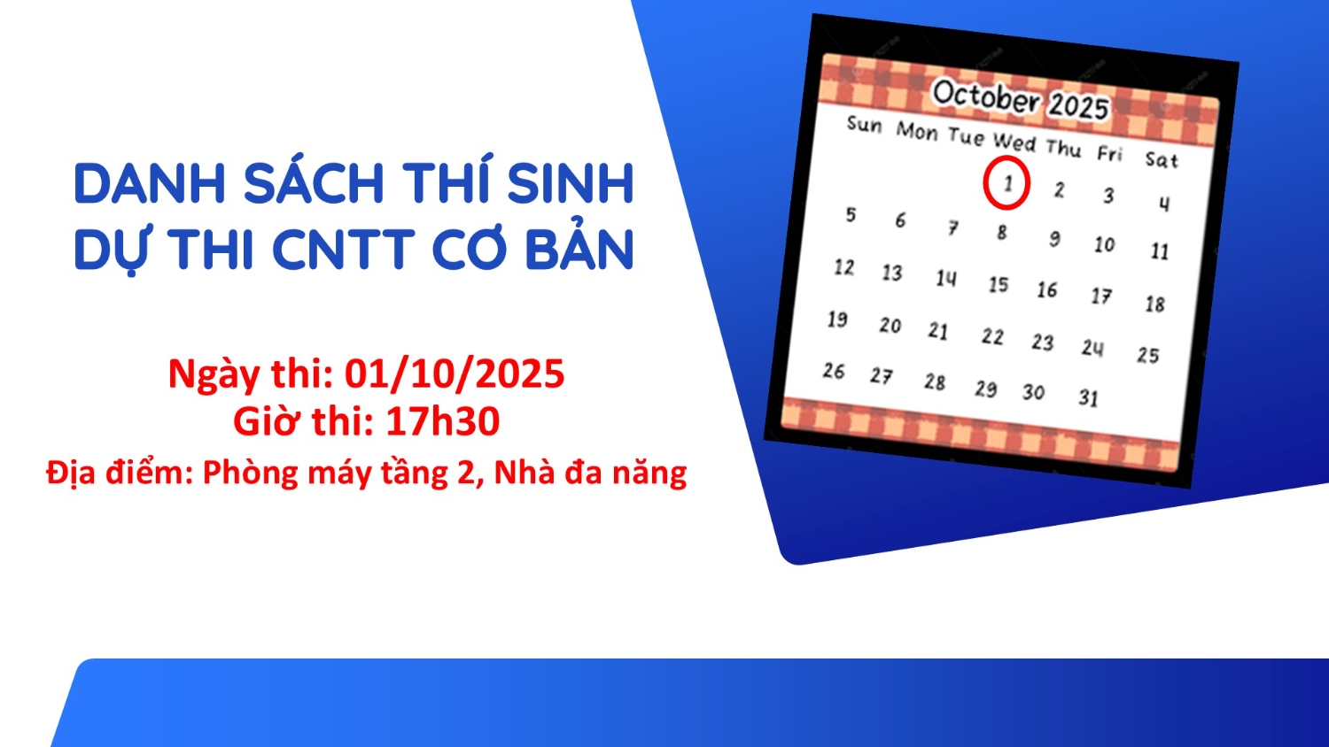 Danh sách thí sinh dự thi CNTT Cơ bản - K49